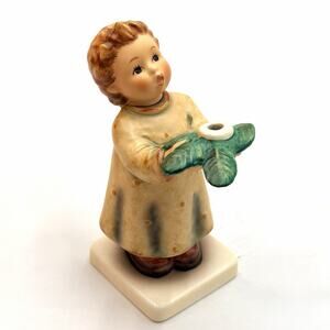 Goebel Hummel Figurine A Gentle Glow Candleholder HUM 439 TMK6 Signed 5.25" Tall